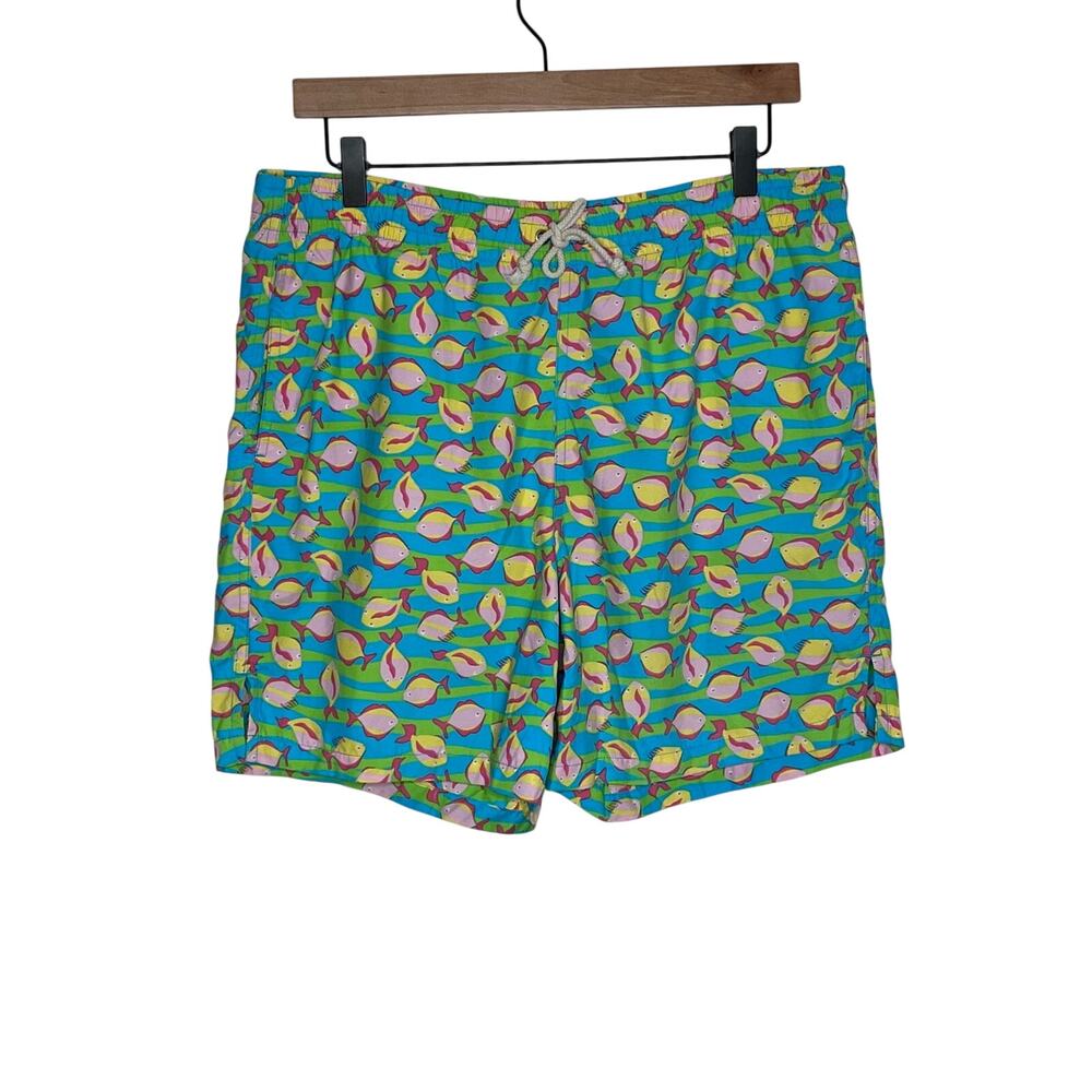 Lilly Pulitzer Capri Trunk Fish Print Swim Trunks Men’s Small Beach Pool